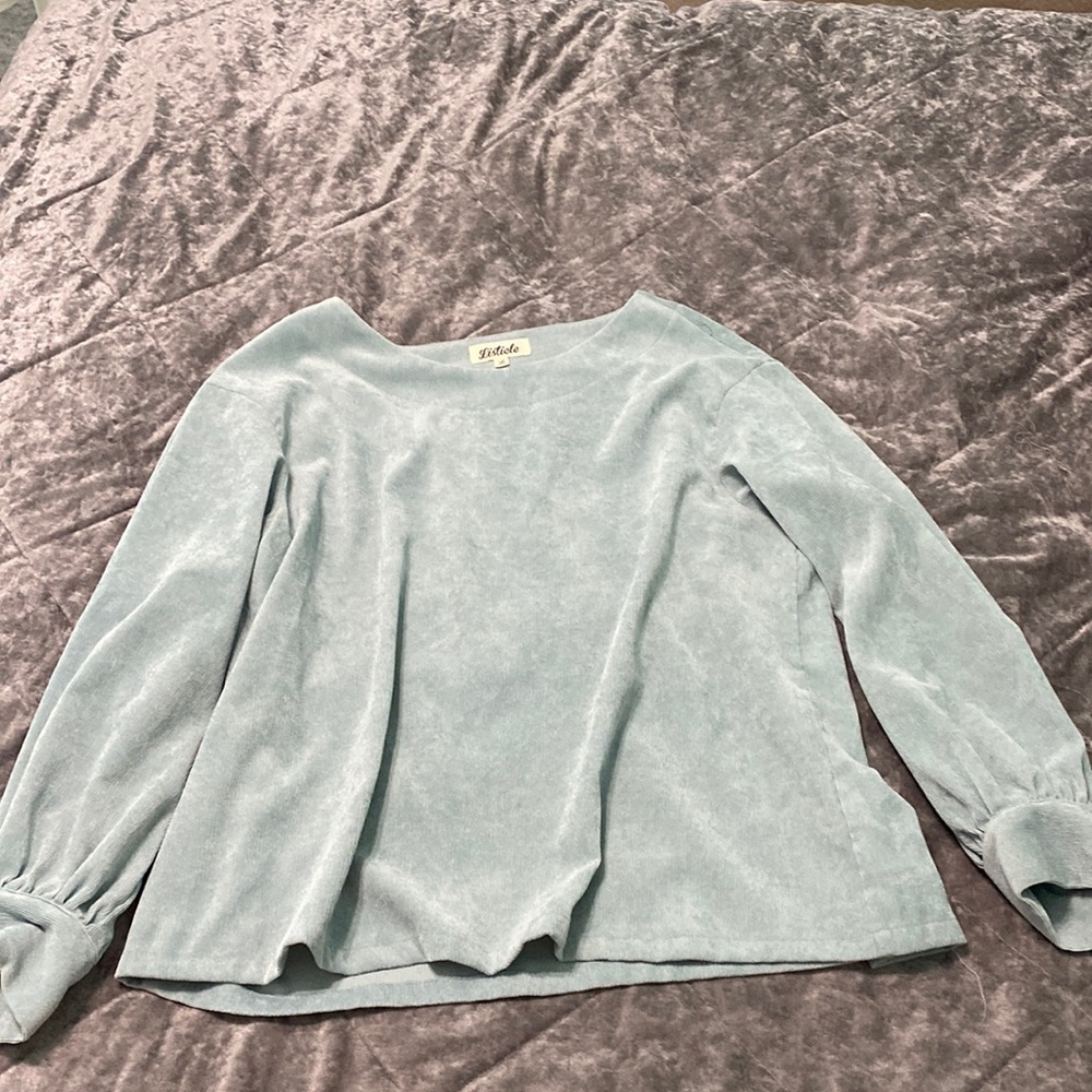 Baby blue blouse